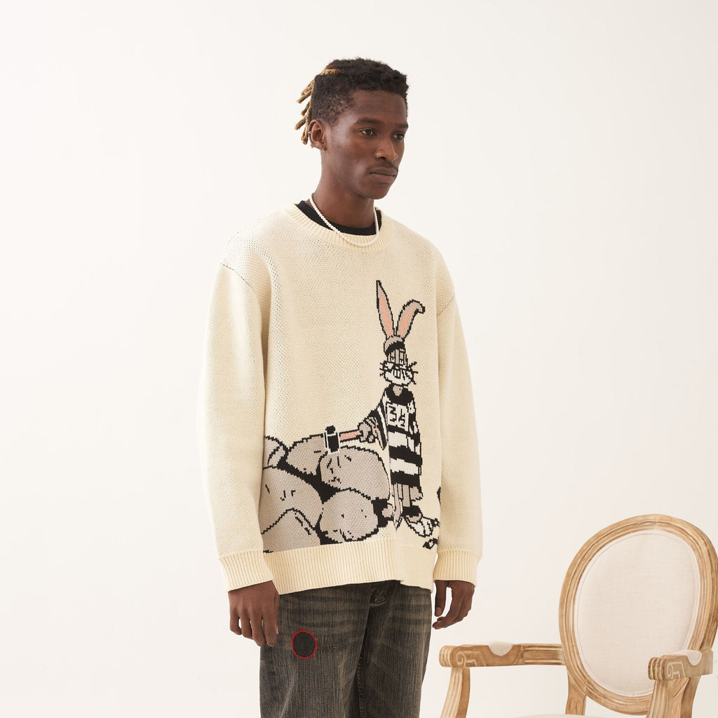 EMPTY REFERENCE Rabbit Knit Sweater