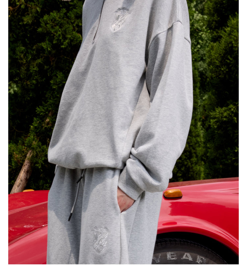 S45 Half Zip Logo Embroidered Sweatshirt