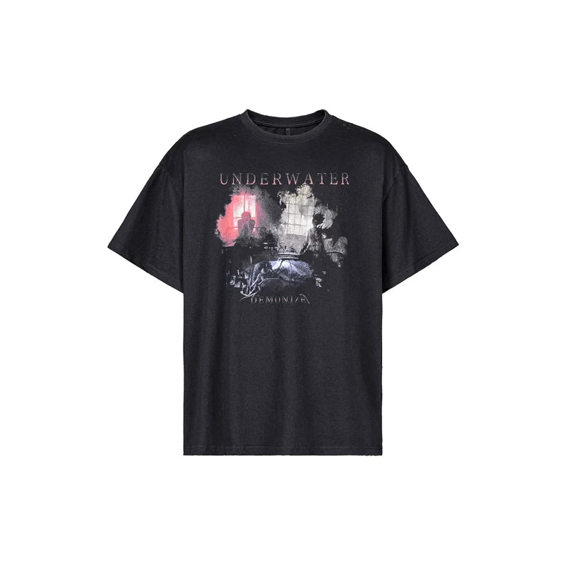 UNDERWATER Demonize Vintage Print Tee