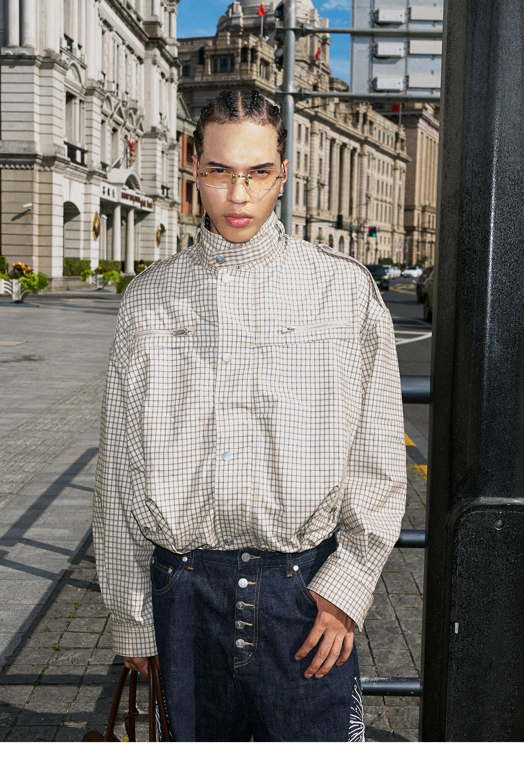 STEEPC Plaid Short Jacket