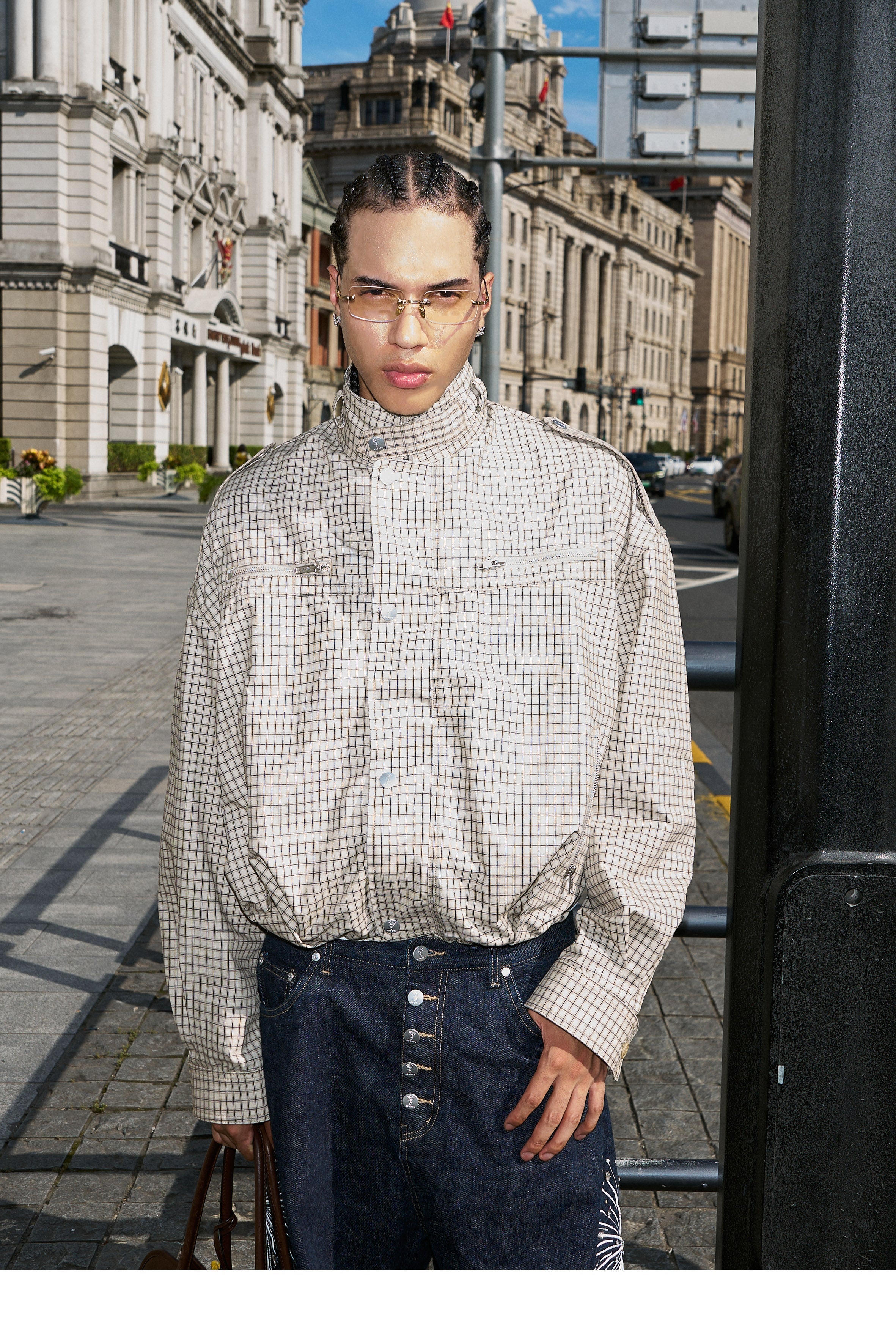 STEEPC Plaid Short Jacket