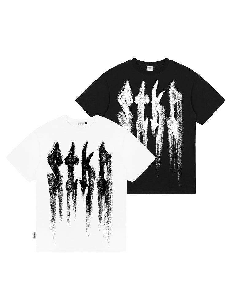 Small Town Kid Brush Paint Hand-Painted Print Tee