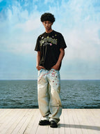 YADcrew Stud Puzzle Star Foam Print Tee