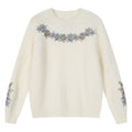 MEDM Floral Embroidered Mohair Knit Sweater