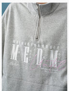 MEDM Half-Zip Logo Embroidered Sweatshirt