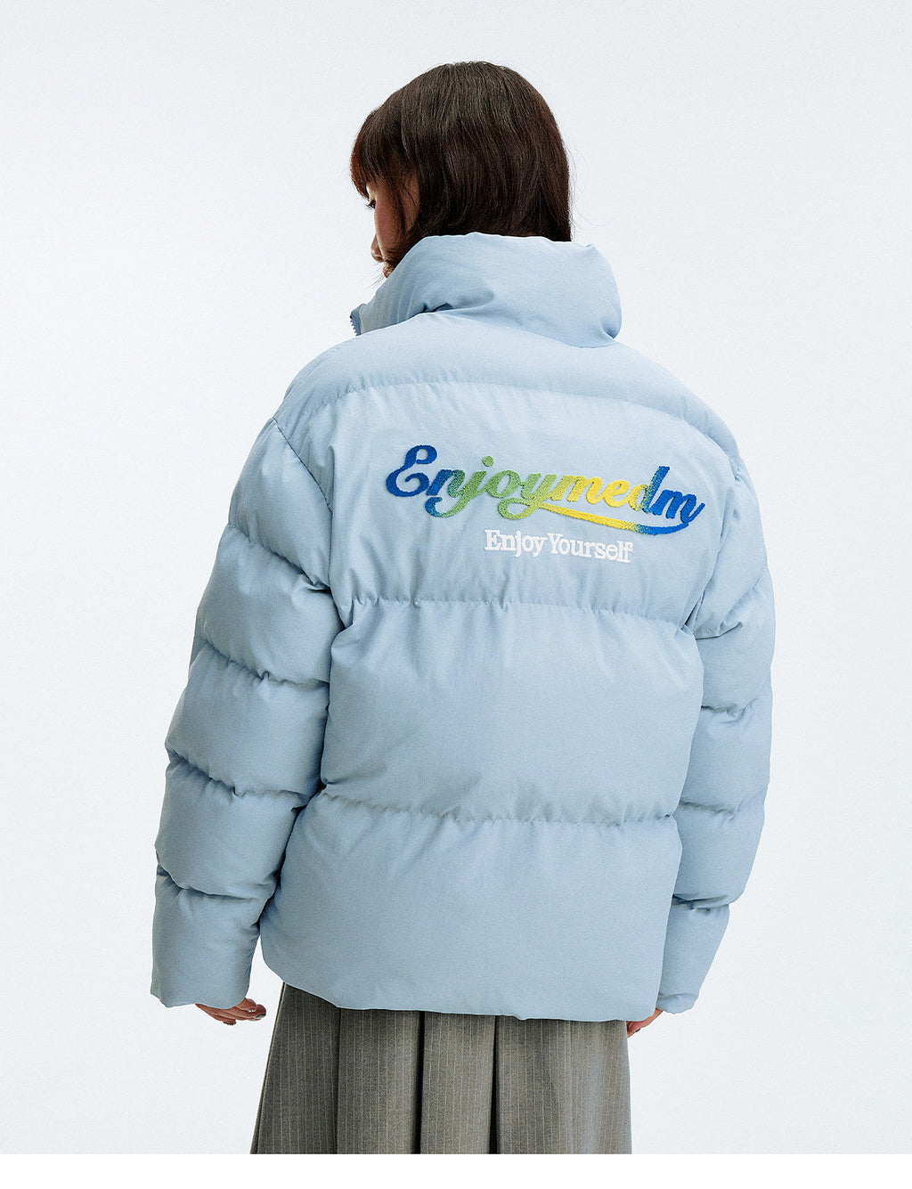 MEDM Gradient Embroidered Puffer Jacket