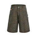 Remedy Leopard and Camouflage Work Painter Baggy Shorts