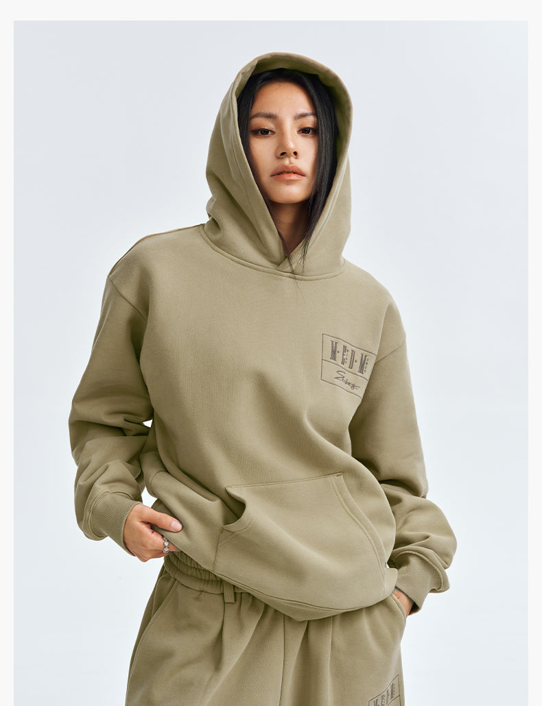 MEDM Embroidered Lettered Logo Hoodie & Sweatpants