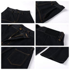 NOVACAM Yellow Stitch Baggy Jeans