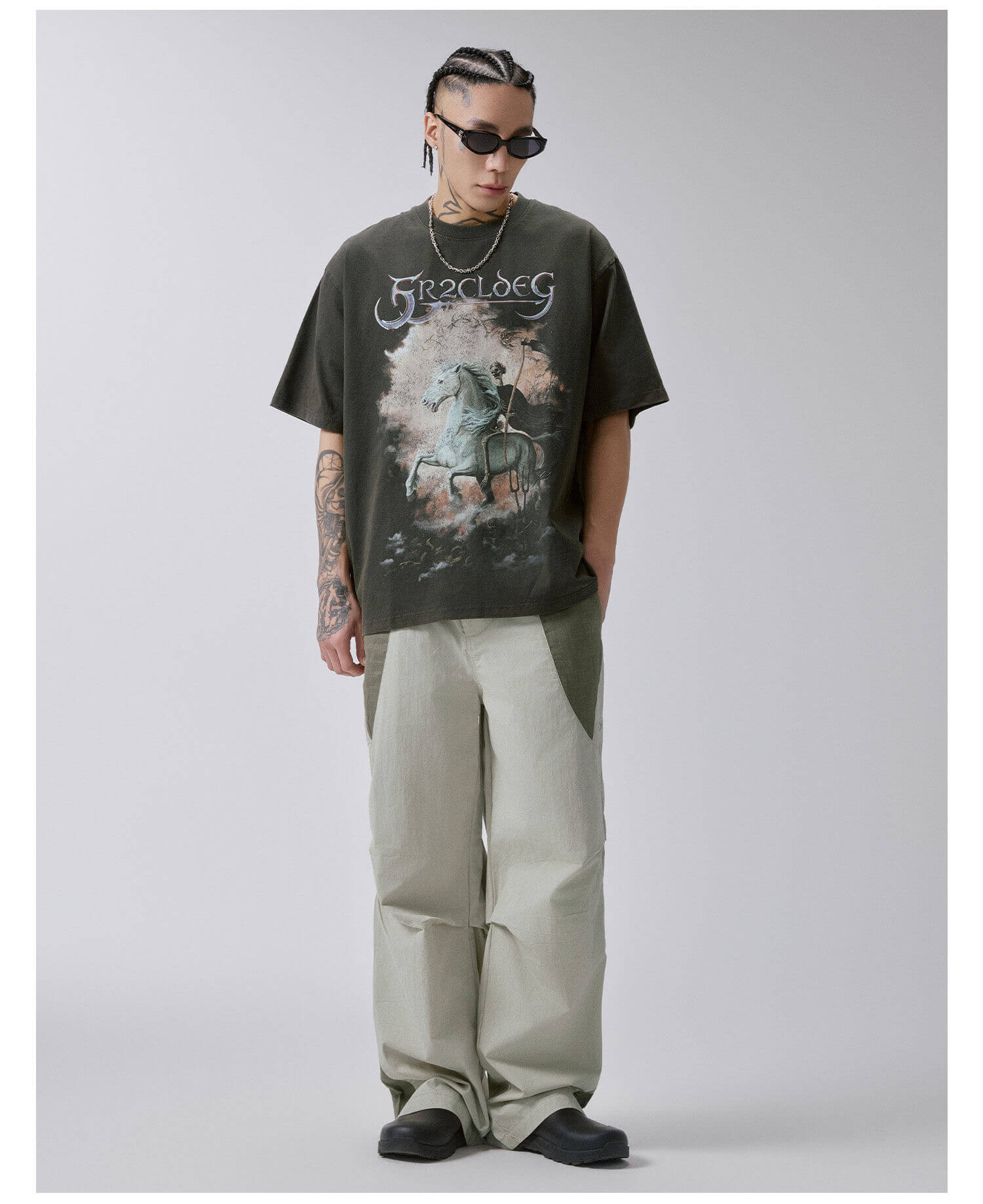 F2CE Patchwork Color Block Utility Work Pants