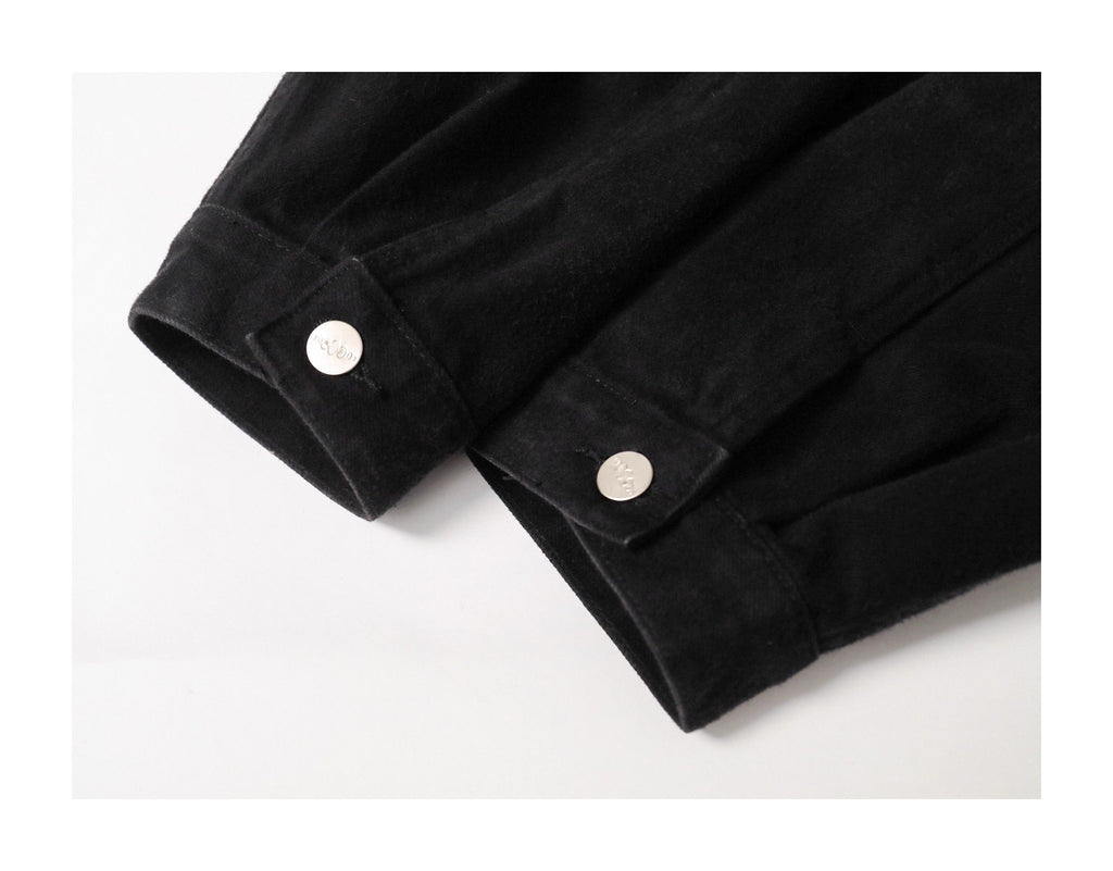 KARMANISTIC Diamond Studded Short Denim Jacket