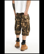 NOVACAM Camouflage Multi-Pocket Baggy Cargo Shorts