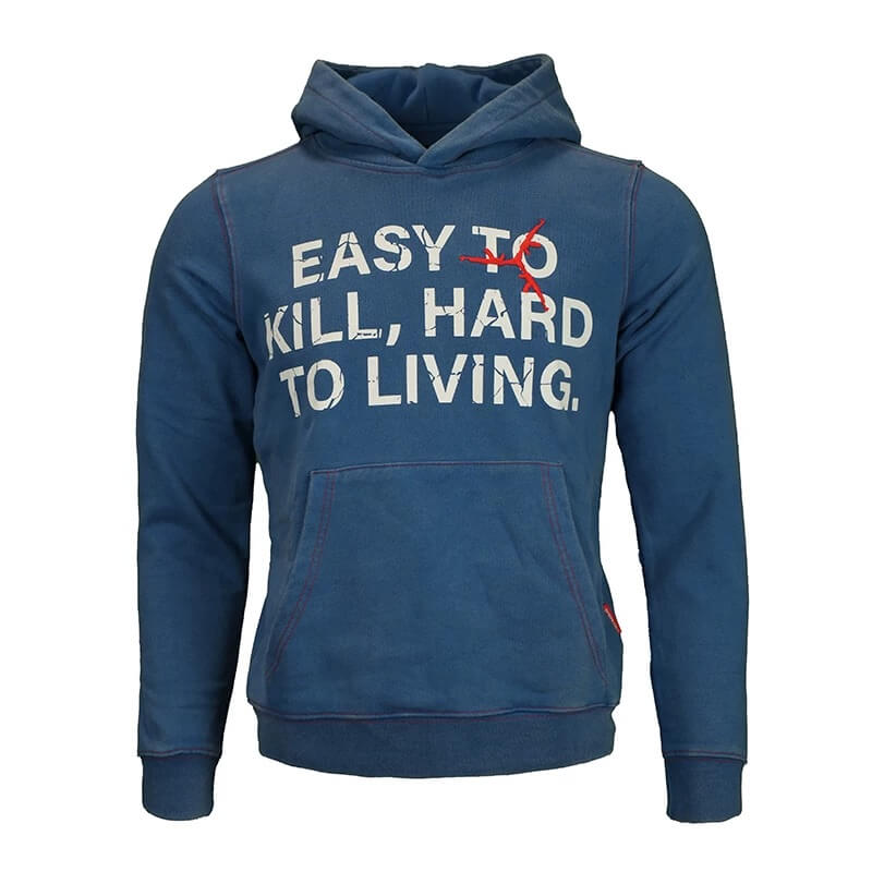TGFCLUB Easy To Kill Hard To Living Print Slim Fit Hoodie