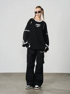 Harsh and Cruel Contrast Racing Knitted Sweater