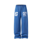 NOVACAM Flocking Print Baggy Sweatpants