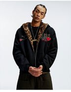 MEDM Reversible Leopard Fur Hooded Jacket