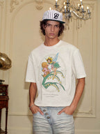 YADcrew Puppy and Fairy Print Tee