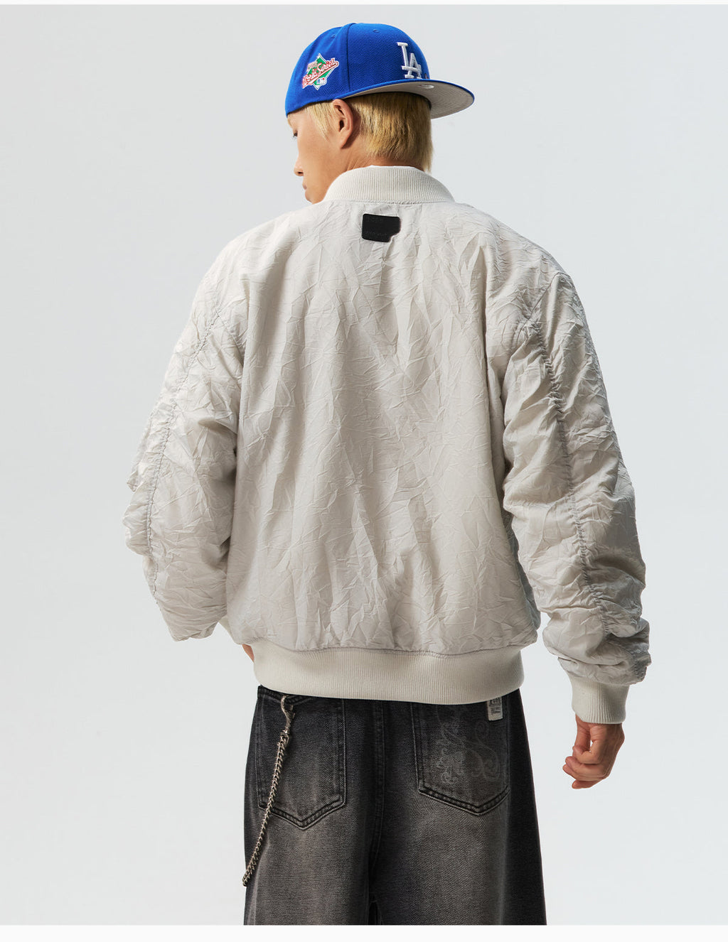MEDM Crinkled Nylon MA-1 Bomber Jacket