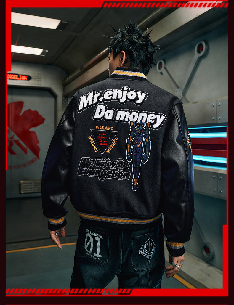 MEDM x EVA Unit-00, Unit-01, Mark.06 Leather Varsity Jacket