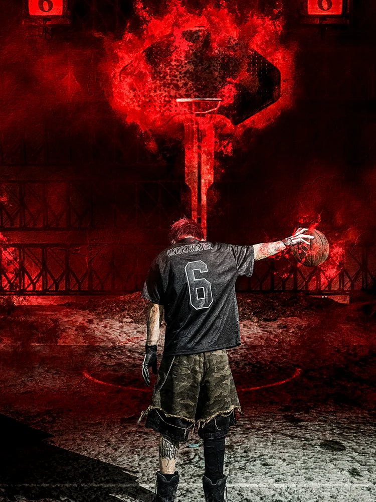 UNDERWATER Demon Emblem Mesh Hockey Jersey