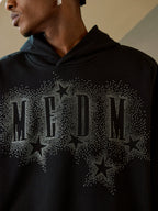 MEDM Rhinestone Star & Logo Hoodie
