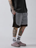 F2CE Metallic Nylon Patchwork Shorts