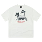 MEDM Cat Ear Hat Puppy Balloon Print Tee