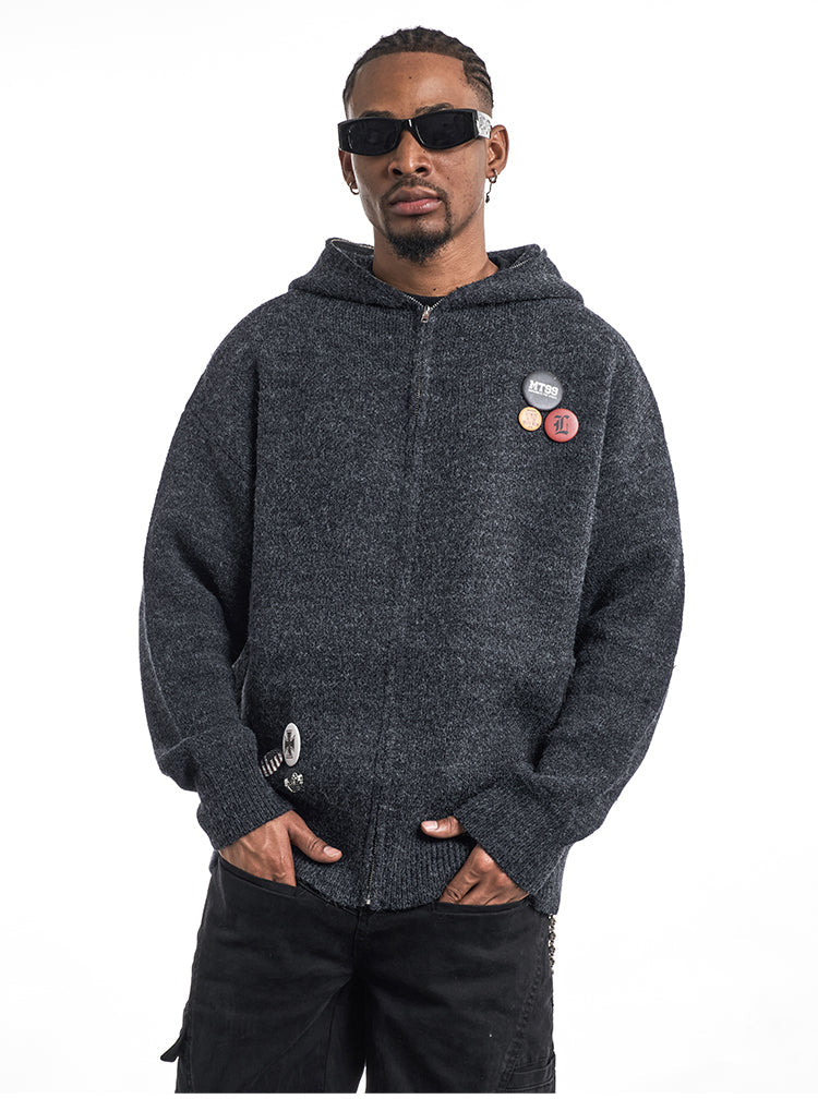F3F Select Zip Up Knit Hoodie