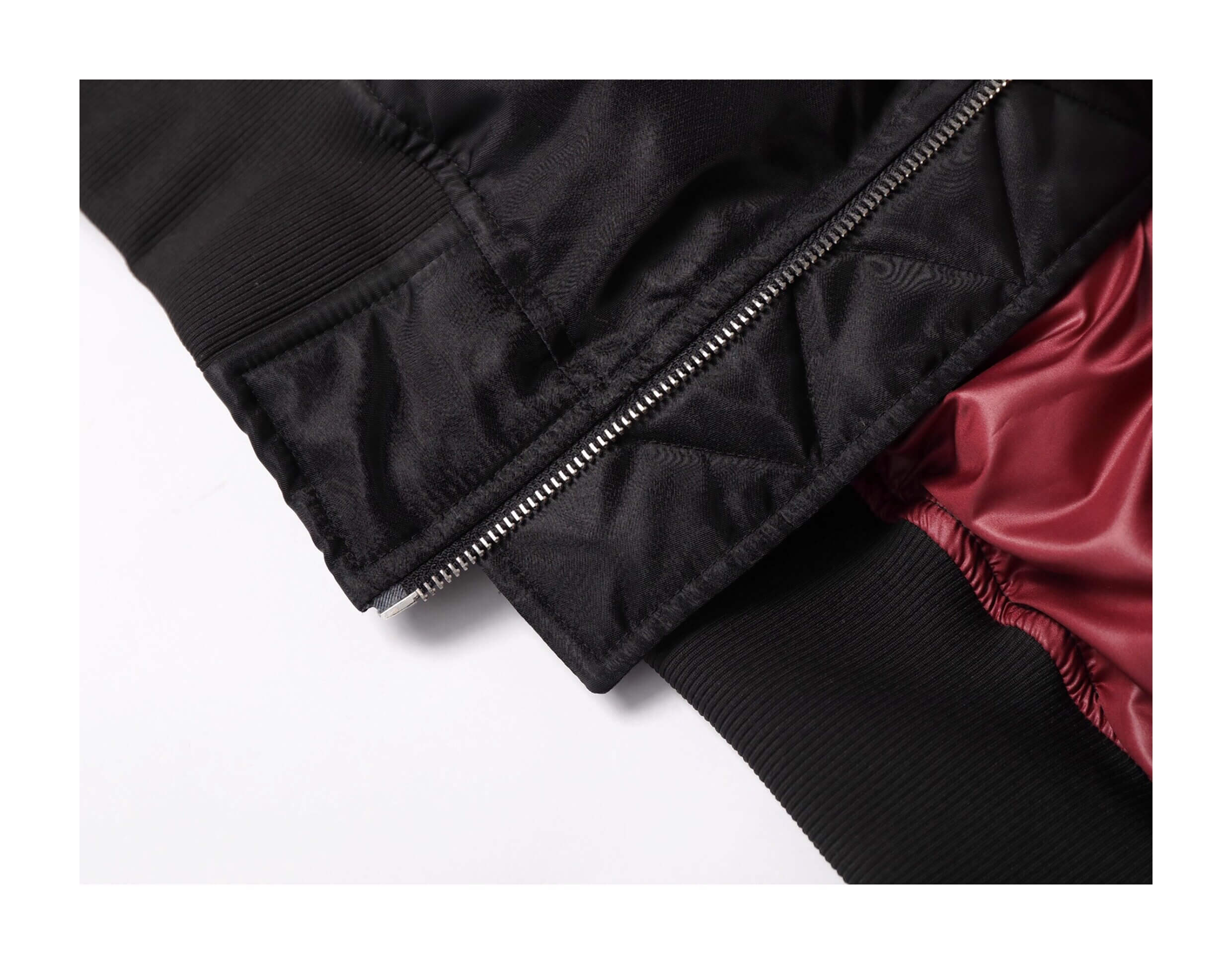 KARMANISTIC Embroidered Hooded Puffer Bomber Jacket