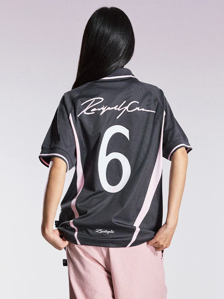Remedy HONEYBUNNY Rabbit Embroidered Soccer Jersey Polo Shirt