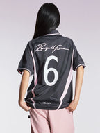 Remedy HONEYBUNNY Rabbit Embroidered Soccer Jersey Polo Shirt
