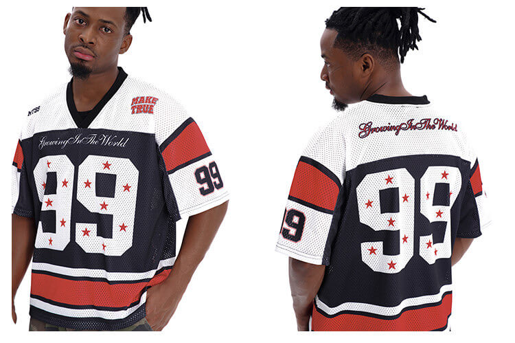 F3F Select Star 99 Numbering Color Block Mesh Short Sleeve Jersey