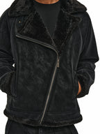 ANTIDOTE Faux Suede Double Rider Biker Jacket