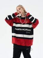 Harsh and Cruel Striped Logo Knit Sweater
