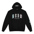 MEDM Ethnic Embroidered Patch Pearl Oversized Hoodie