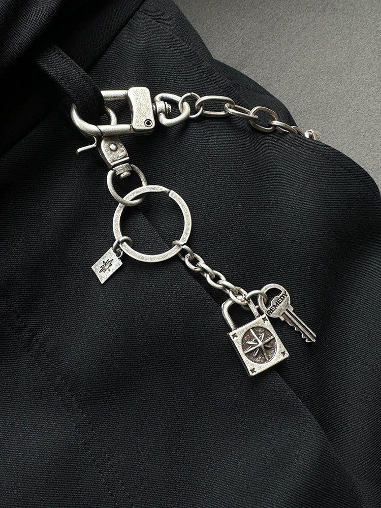 Remedy Key Lock Metal Keychain