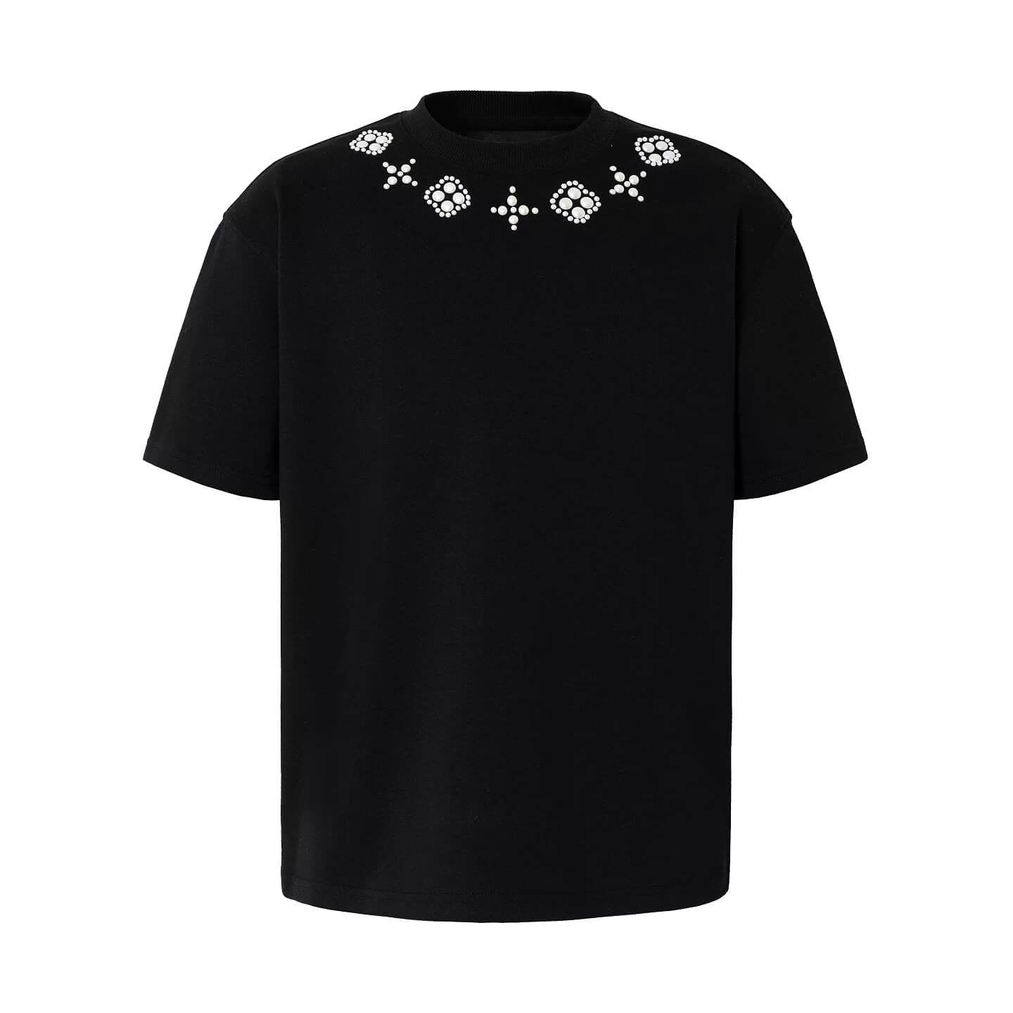 YADcrew Four Leaf Clover Pearl Neckline Tee