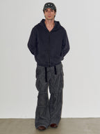 LIBERAFIT Vintage Dyed Zip Up Hoodie