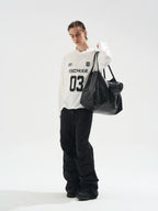 BLIND NO PLAN Layered Striped Long Sleeve Jersey