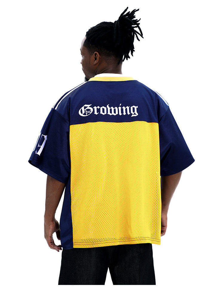 F3F Select Big Letter A Color Block Mesh Short Sleeve Jersey