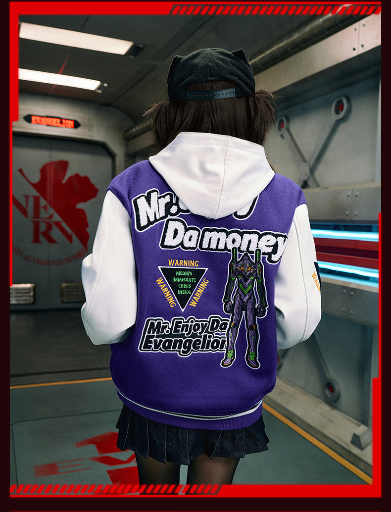 MEDM x EVA Unit-00, Unit-01, Mark.06 Leather Varsity Jacket