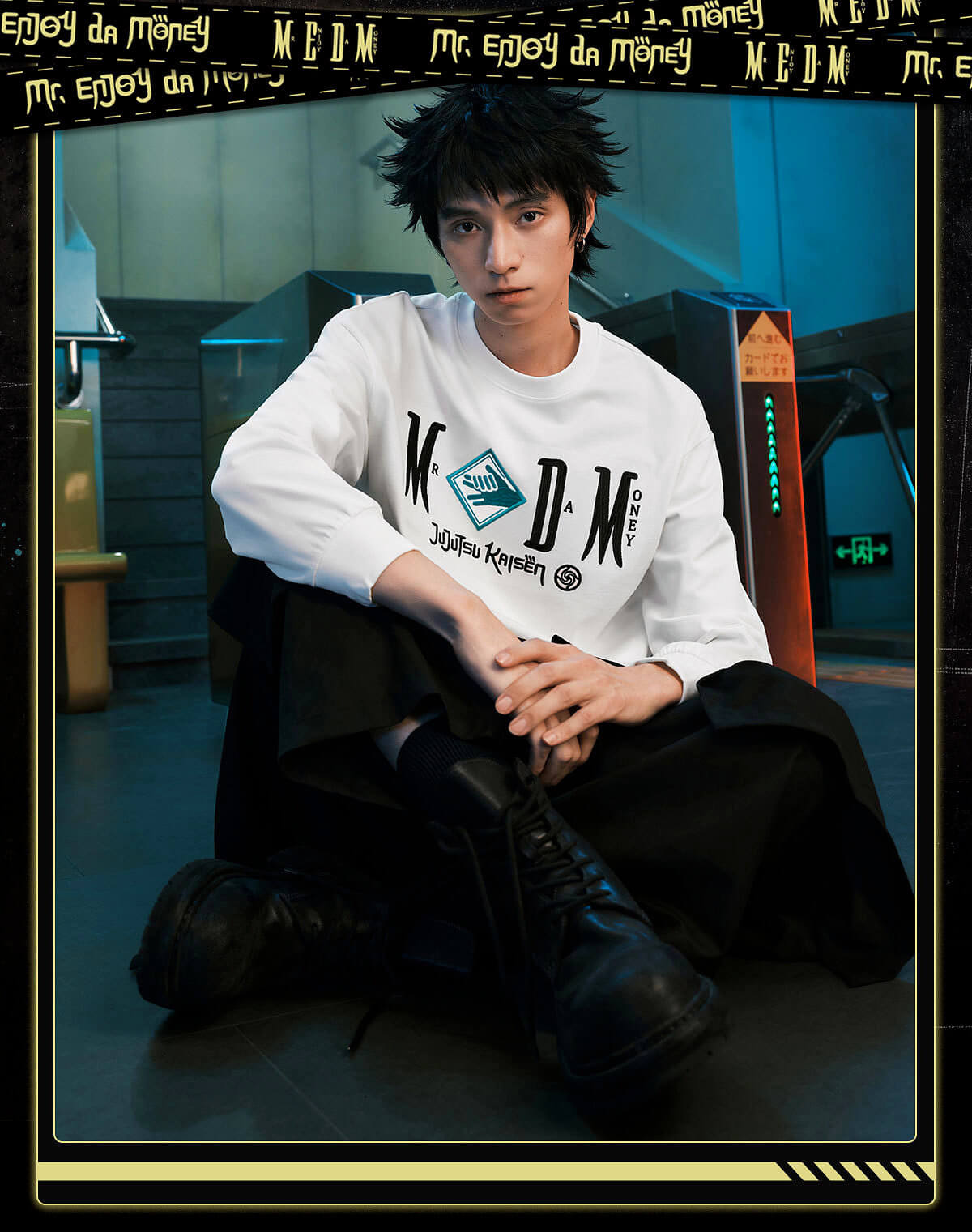 MEDM × Jujutsu Kaisen Character Print Embroidered Long Sleeve Tee
