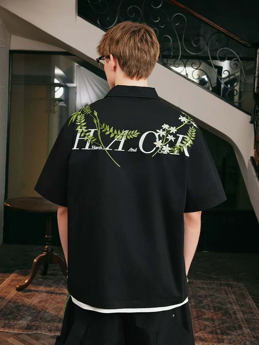 Harsh and Cruel Floral Embroidered Cuban Shirt