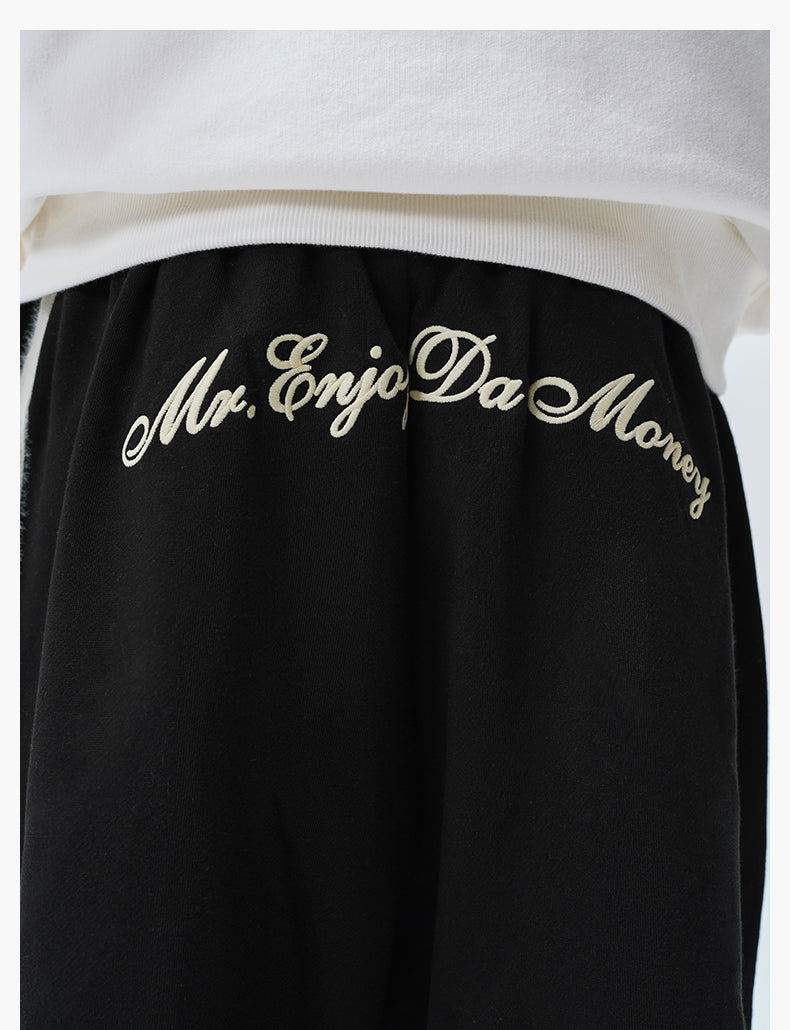 MEDM Side Stripe Four-Bar Drawstring Baggy Sweatpants
