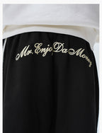MEDM Side Stripe Four-Bar Drawstring Baggy Sweatpants