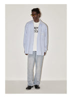 EMPTY REFERENCE Stripes Structured Long Sleeved Shirt