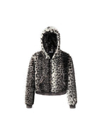 KARMANISTIC Leopard Fur Hooded Jacket