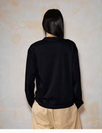 MEDM Rose Print Henley Long Sleeve Tee