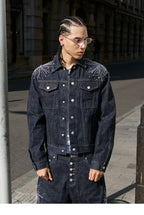 STEEPC Fireworks Rhinestone Denim Jacket
