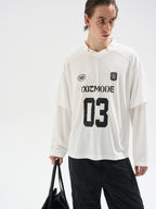 BLIND NO PLAN Layered Striped Long Sleeve Jersey
